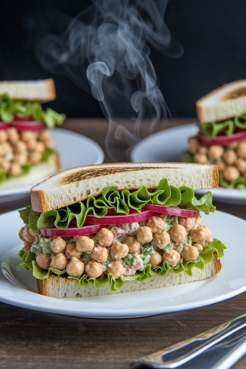chickpea salad sandwich recipe vegan