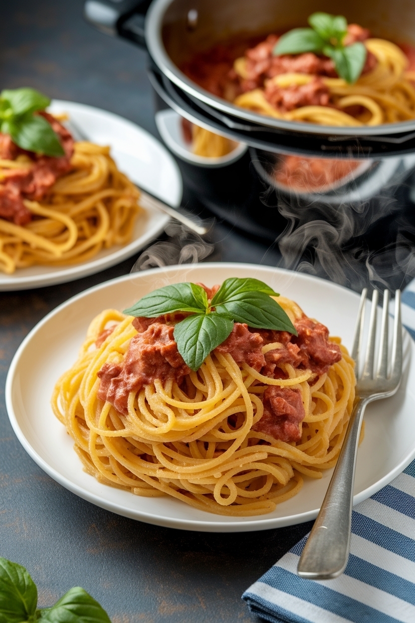 instant pot spaghetti recipe one pot easy