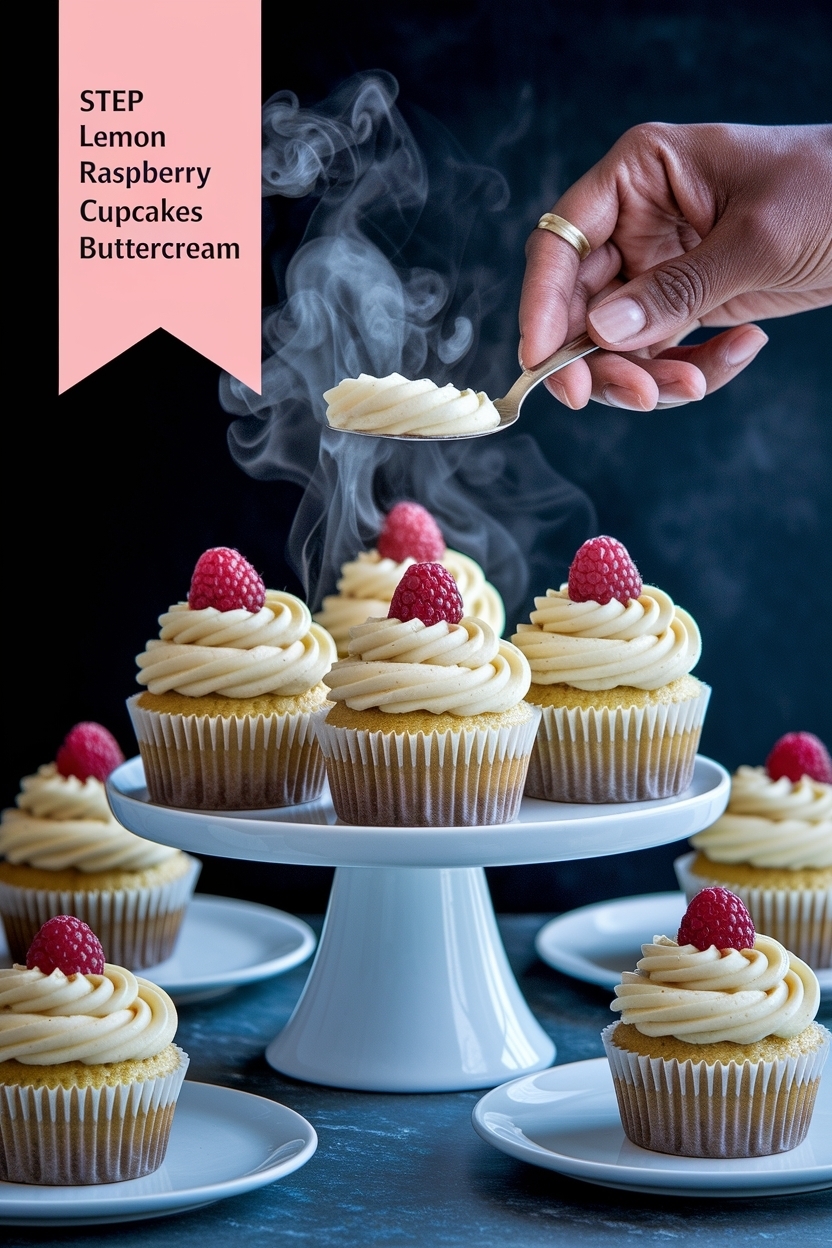 lemon raspberry cupcakes buttercream