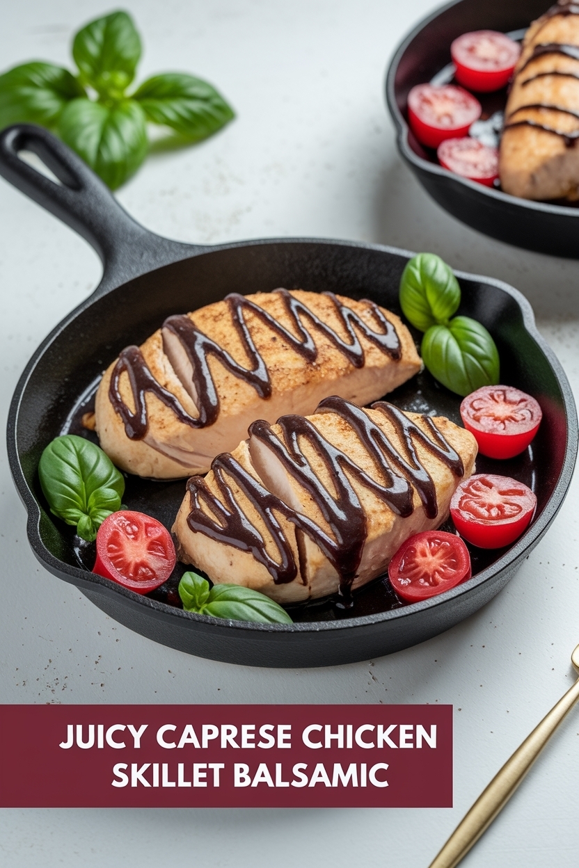 caprese chicken skillet balsamic
