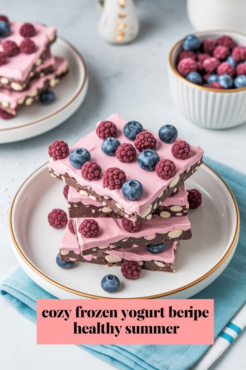 frozen yogurt bark recipe healthy summer