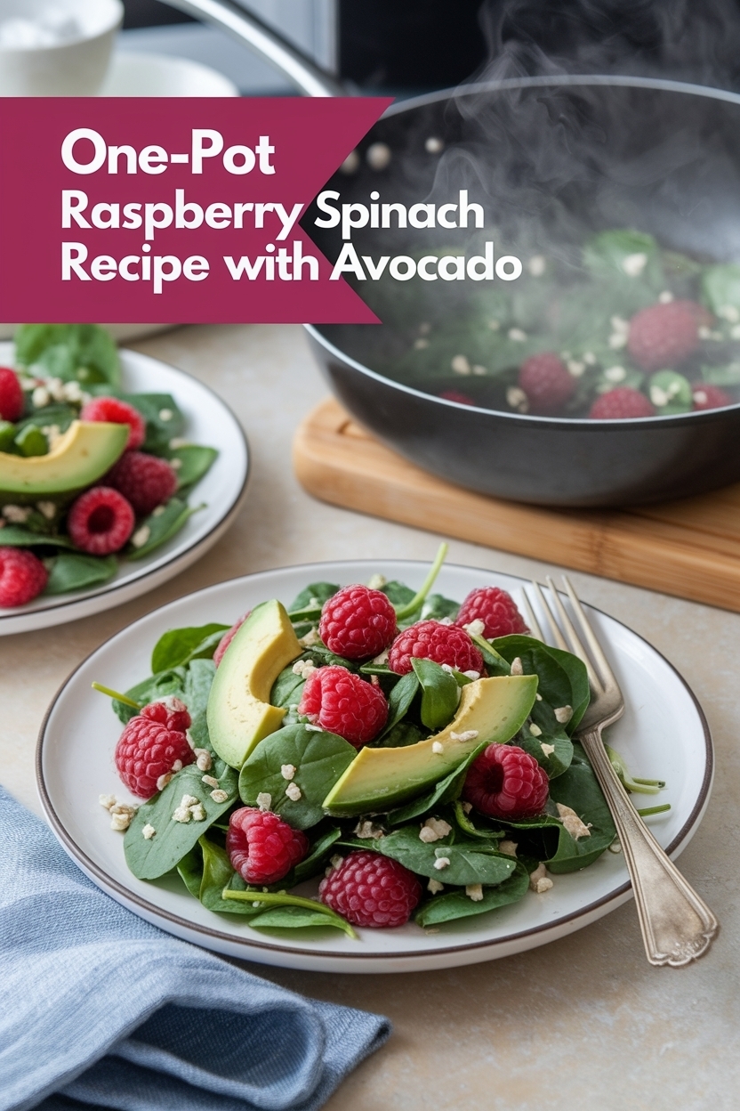 raspberry spinach salad recipe with avocado