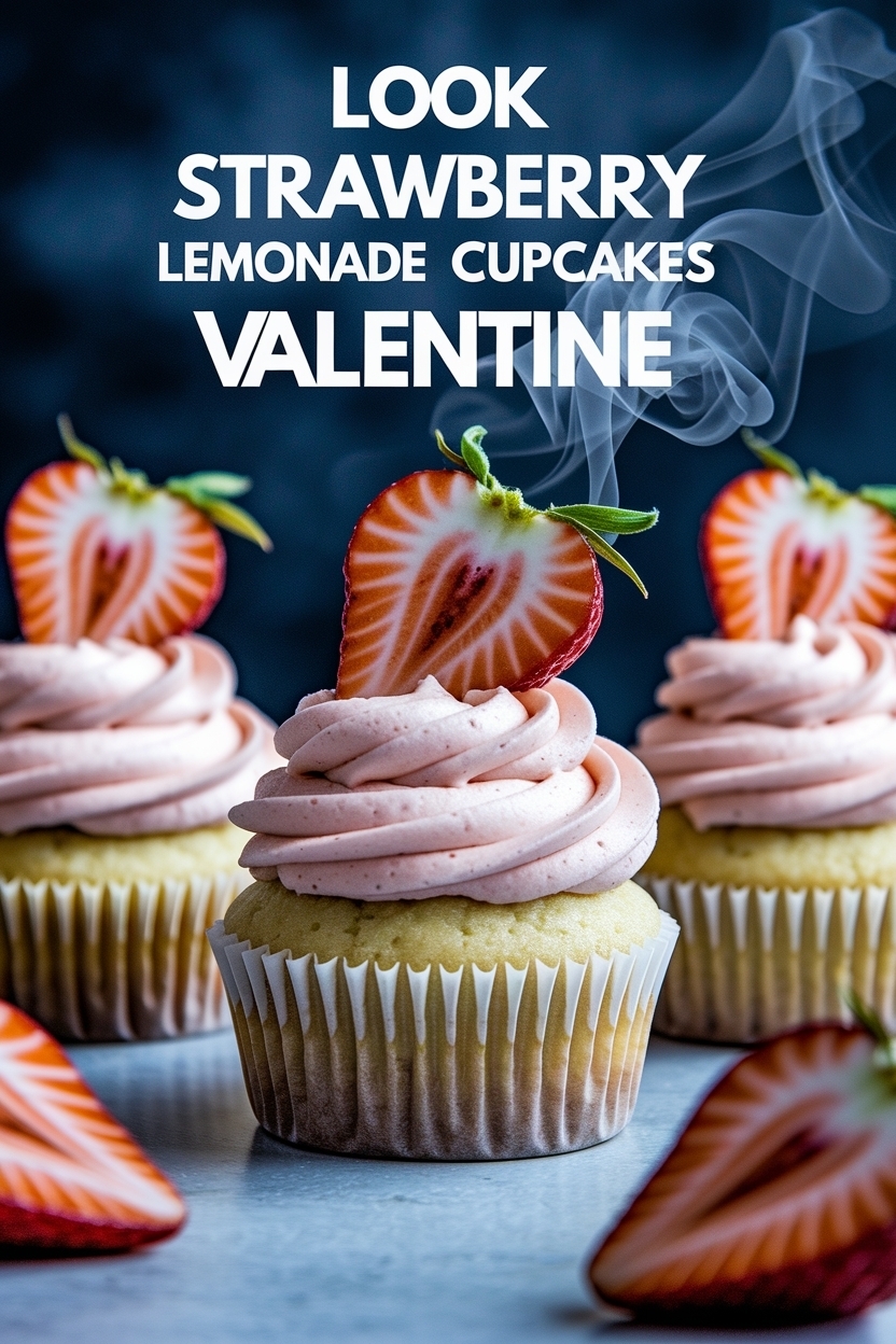 strawberry lemonade cupcakes valentine