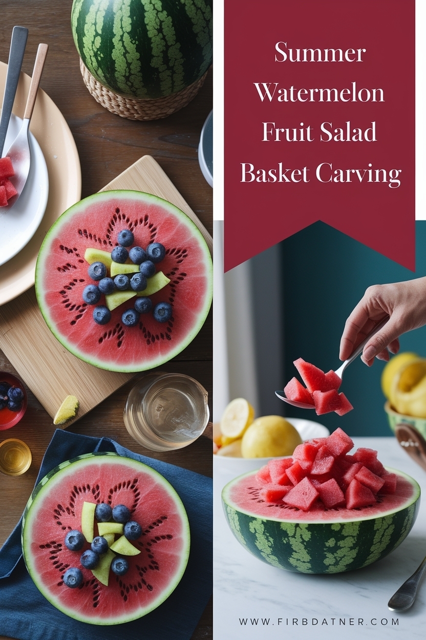 watermelon fruit salad basket carving