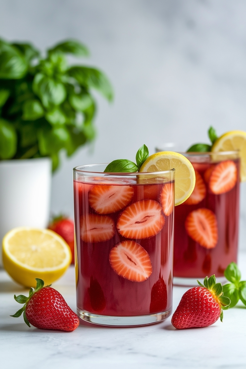 strawberry basil lemonade