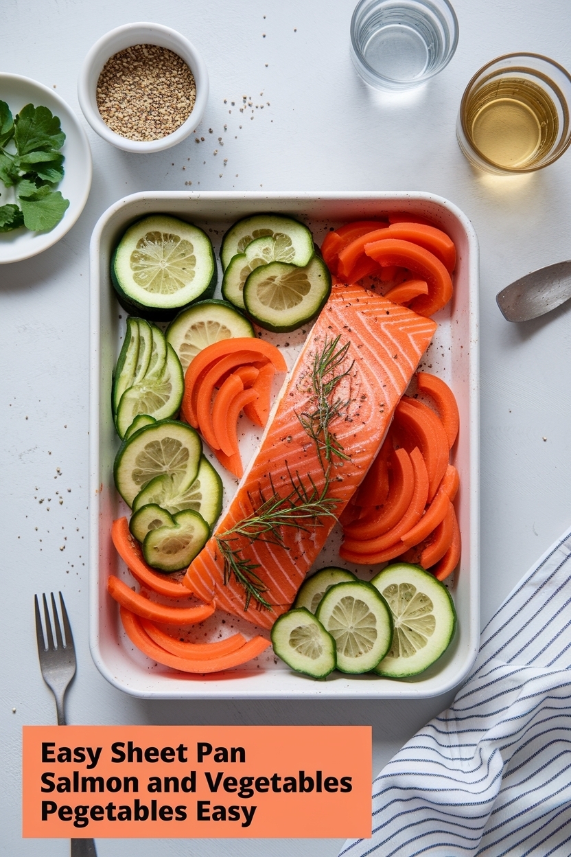 sheet pan salmon and vegetables easy