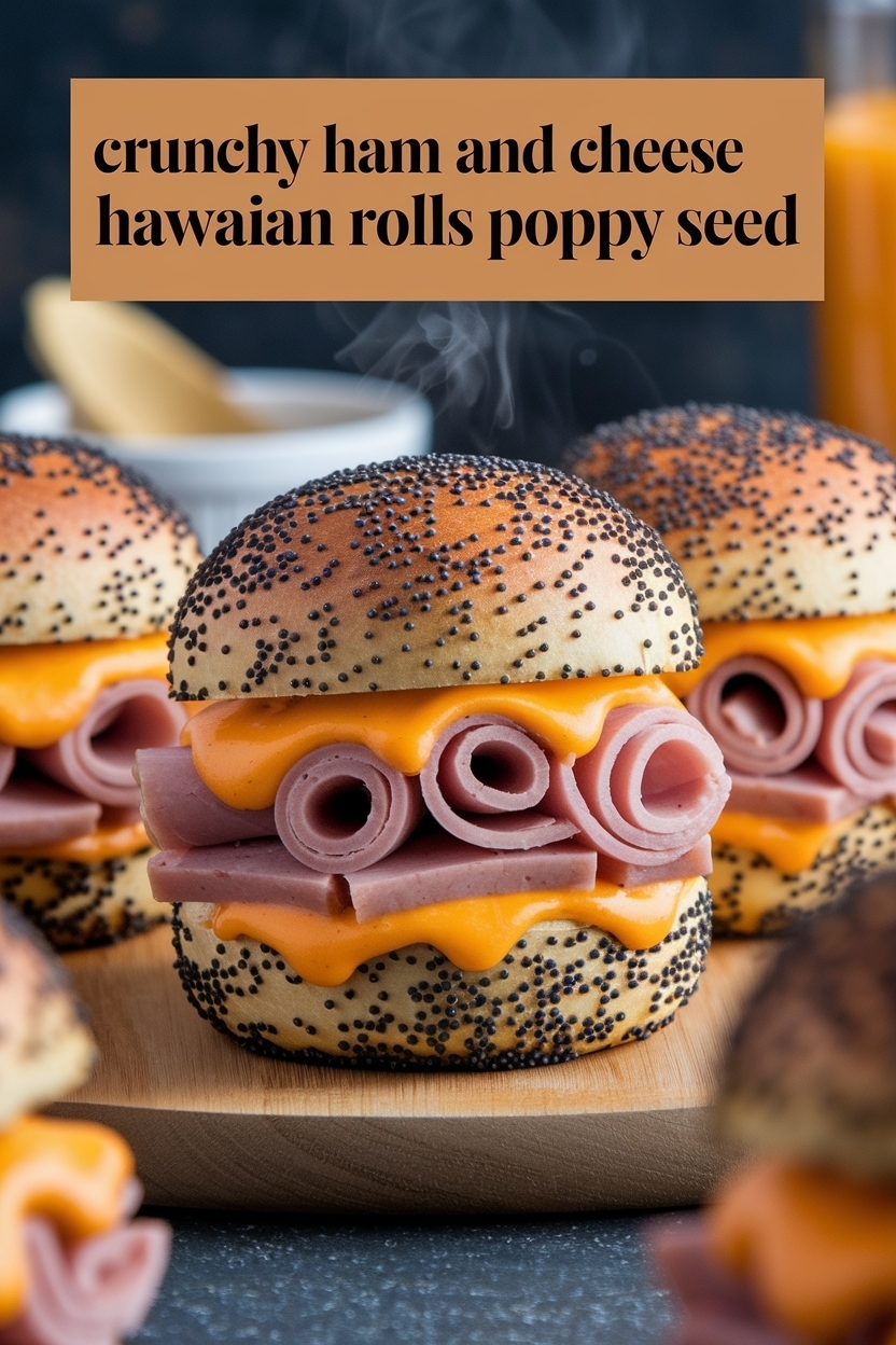 ham and cheese sliders hawaiian rolls poppy seed