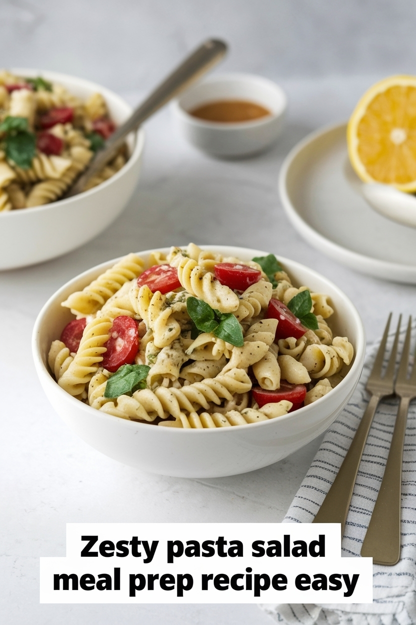 pasta salad meal prep recipe easy