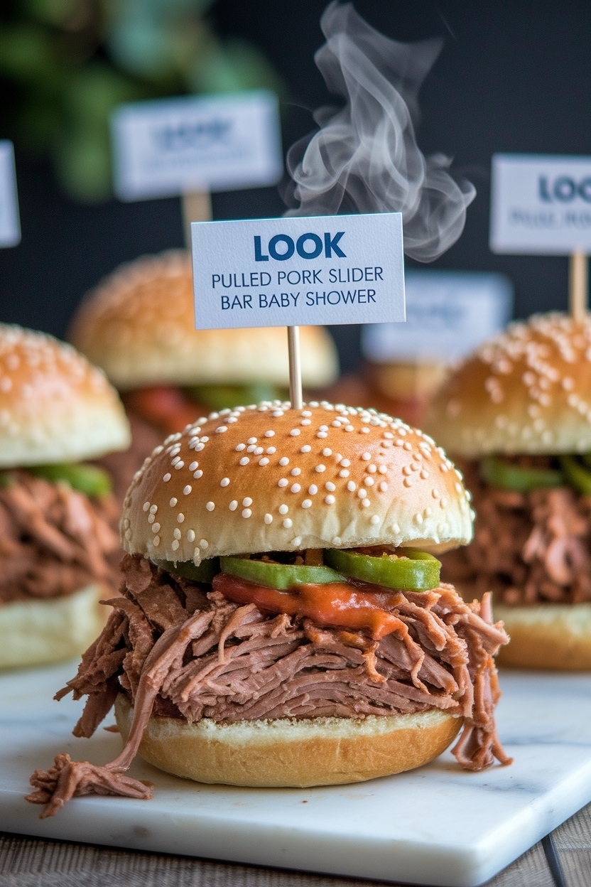 pulled pork slider bar baby shower