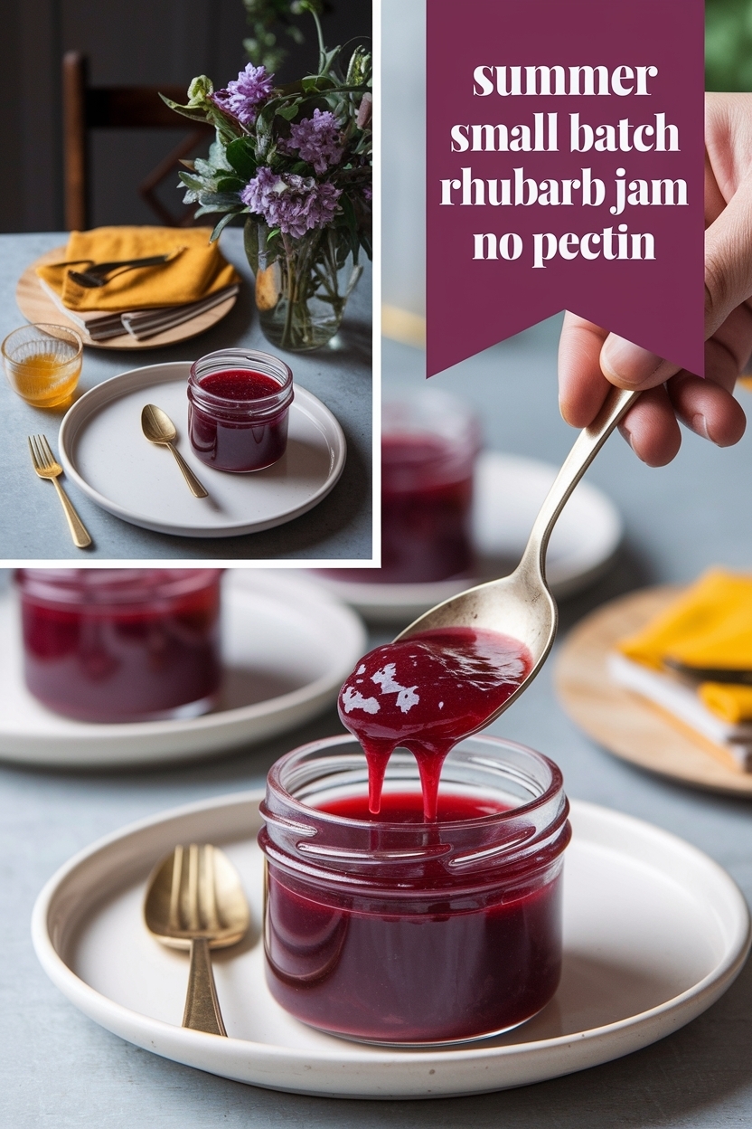 small batch rhubarb jam no pectin
