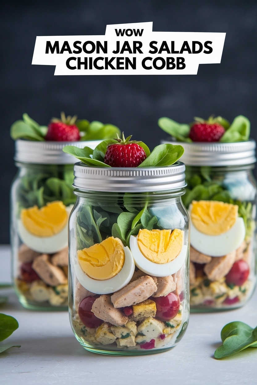 mason jar salads chicken cobb