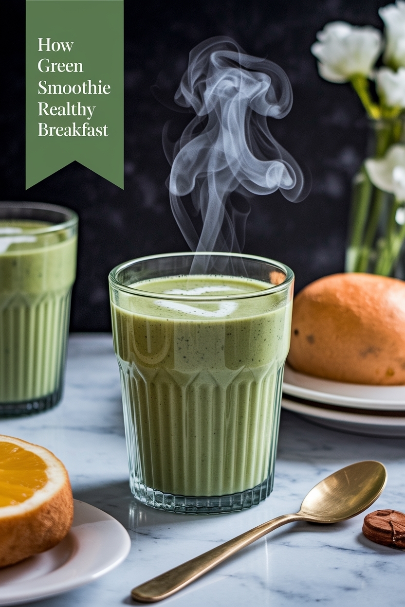 green smoothie recipe healthy breakfast - Extra Photo
