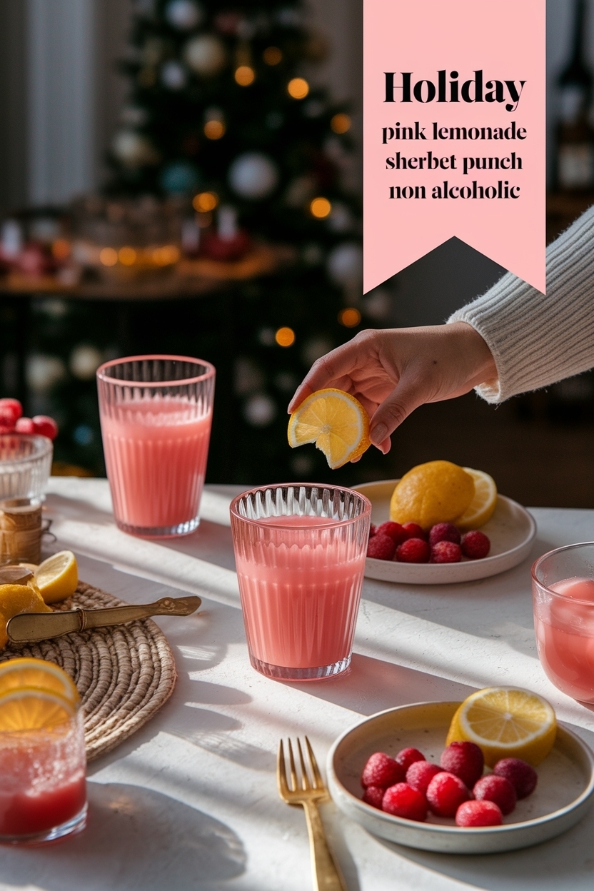 pink lemonade sherbet punch non alcoholic