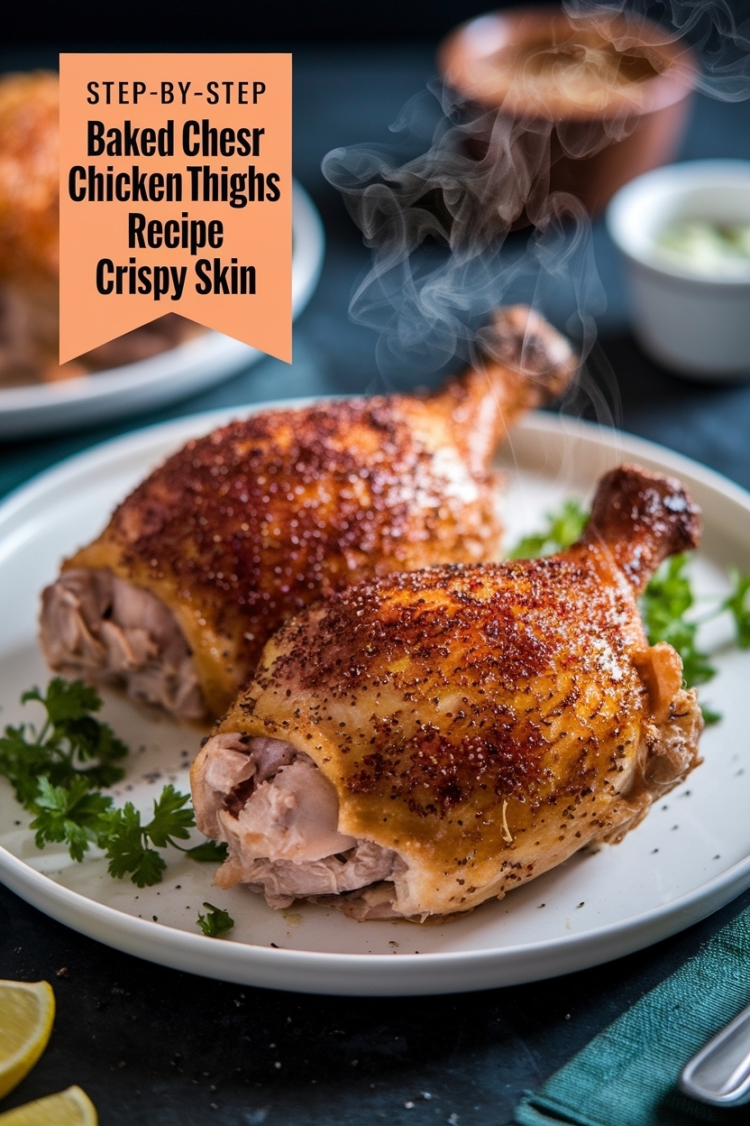 baked chicken thighs recipe crispy skin