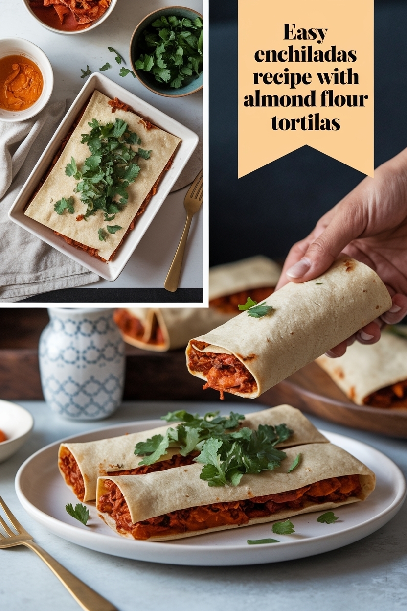 keto enchiladas recipe with almond flour tortillas