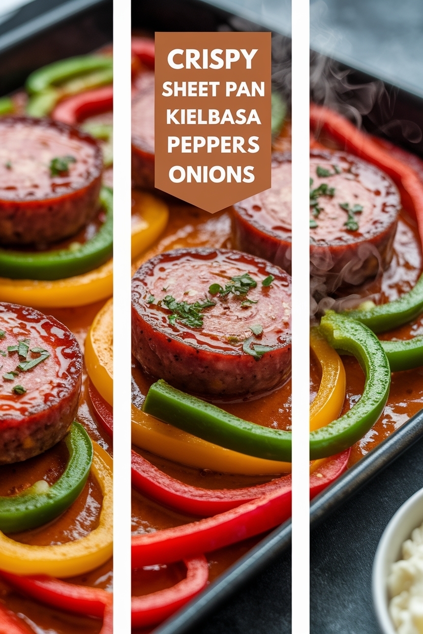 sheet pan kielbasa peppers onions