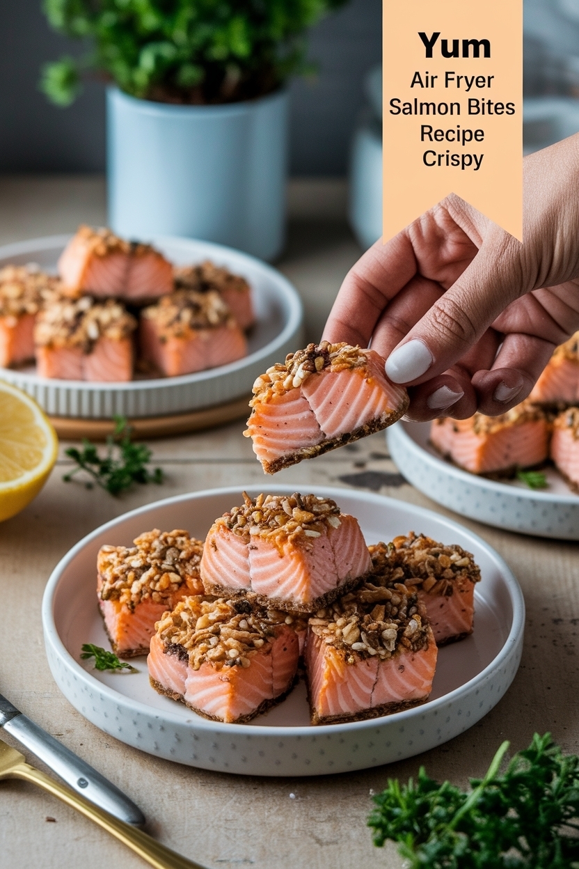 air fryer salmon bites recipe crispy
