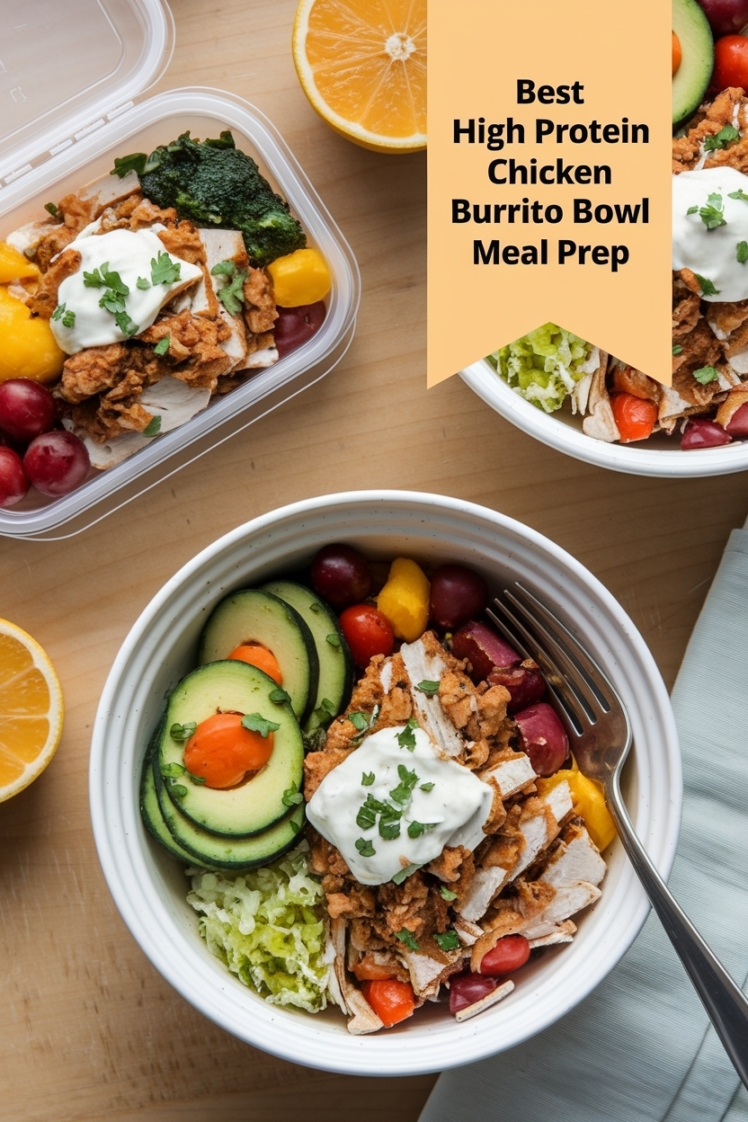 chicken burrito bowl recipe meal prep