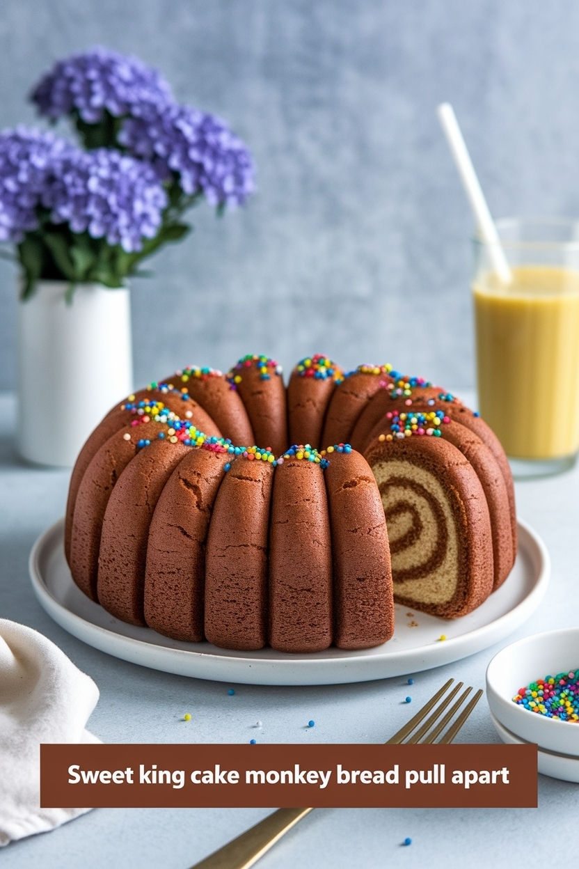 king cake monkey bread pull apart