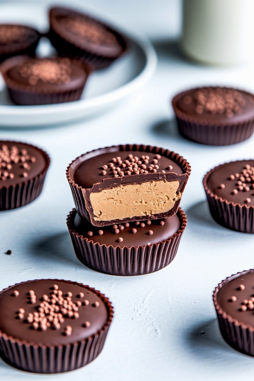 homemade peanut butter cups dark chocolate