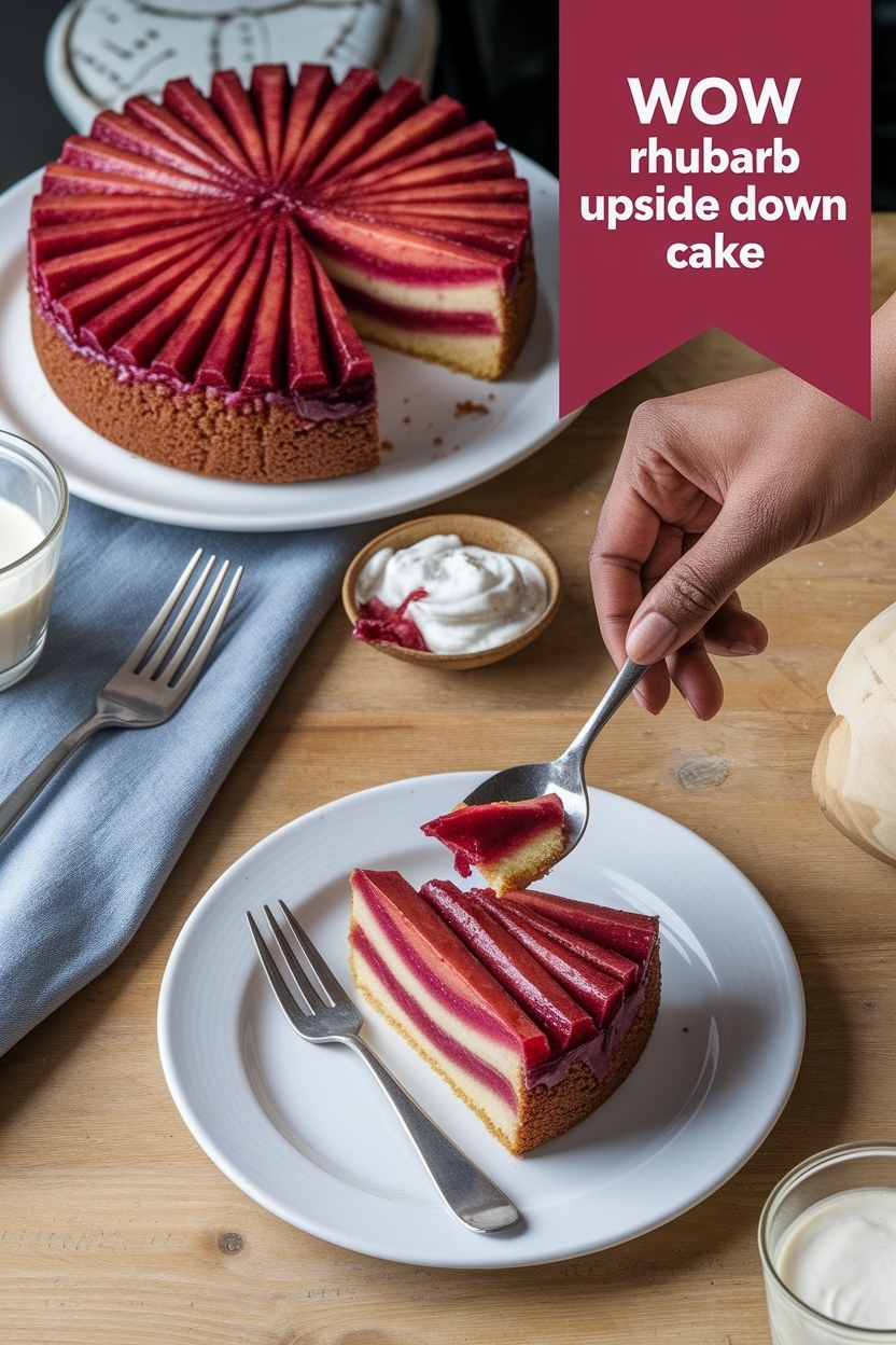 rhubarb upside down cake