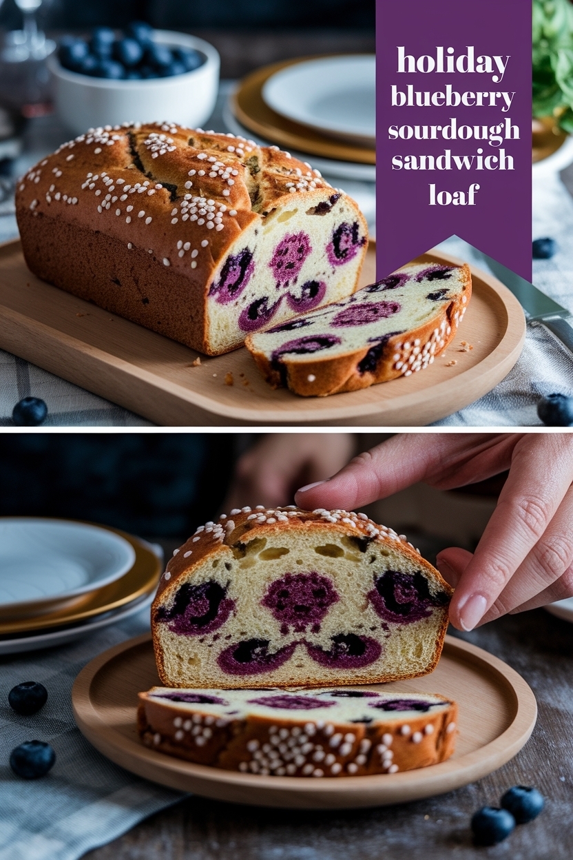 blueberry sourdough sandwich loaf