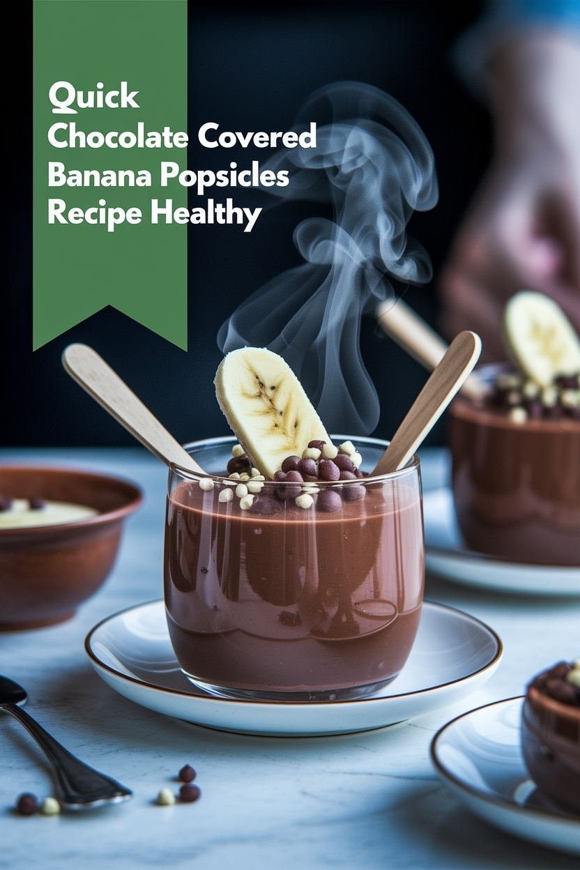 chocolate covered banana popsicles recipe healthy