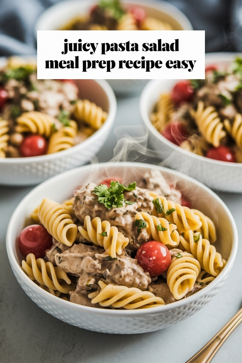 pasta salad meal prep recipe easy
