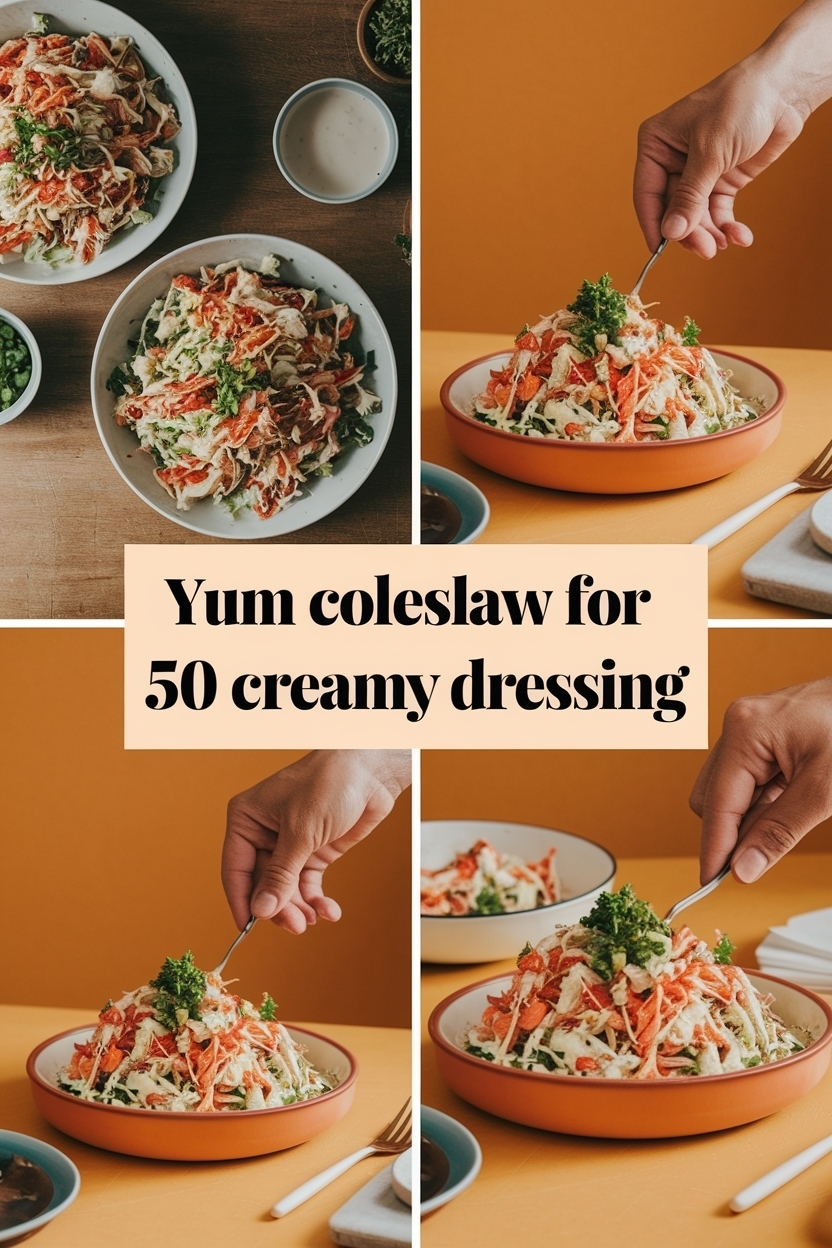coleslaw for 50 creamy dressing