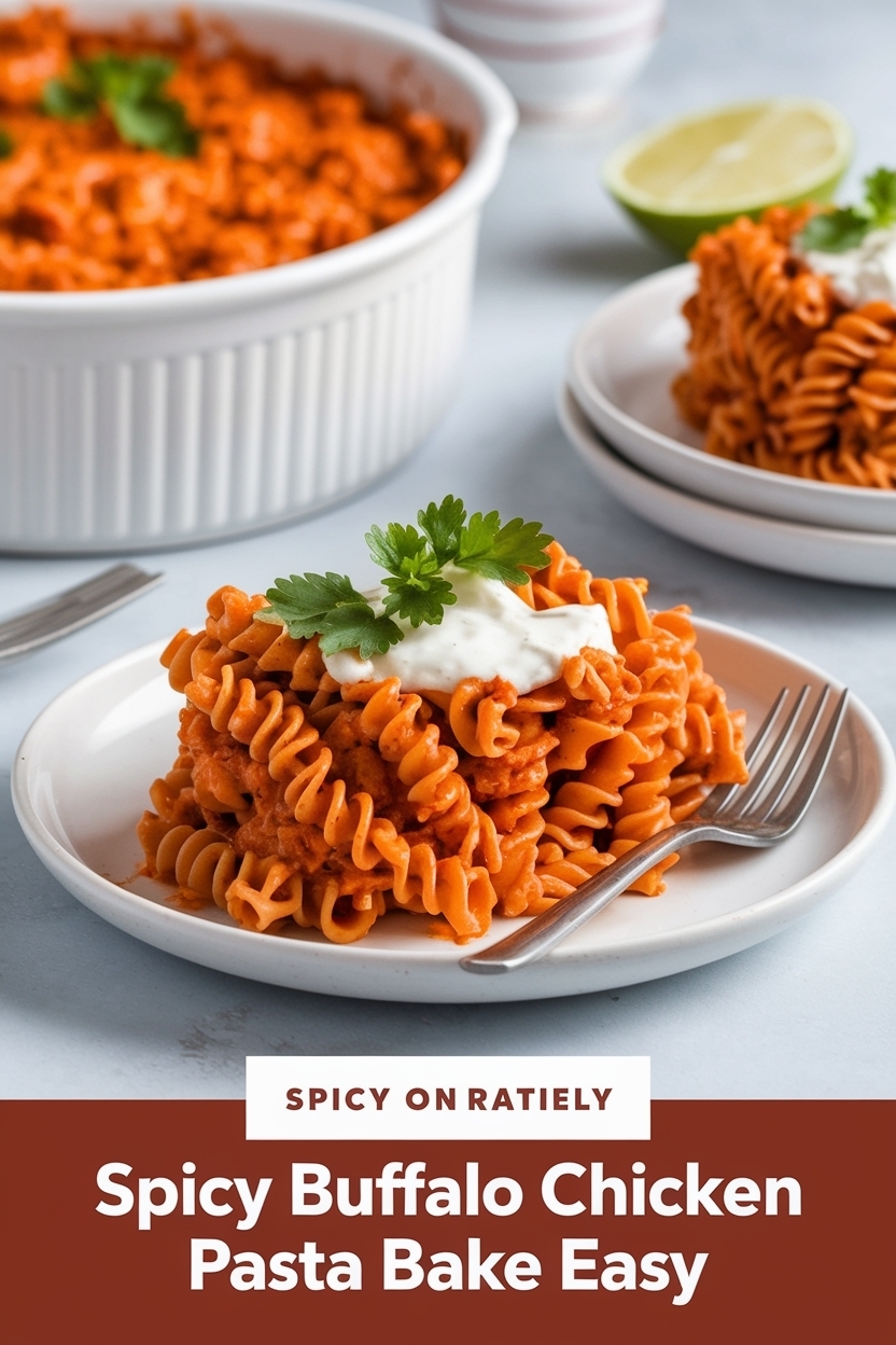 buffalo chicken pasta bake easy