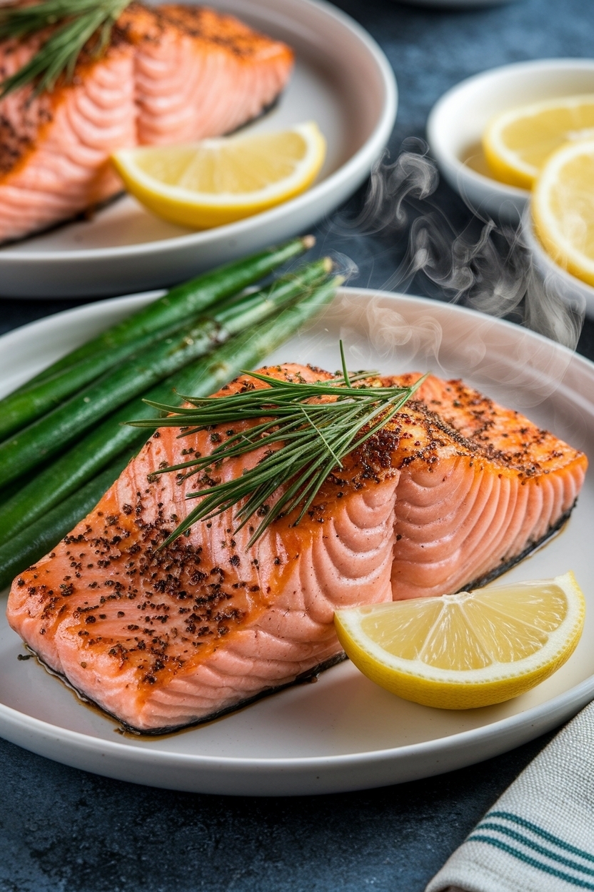air fryer salmon recipe lemon garlic