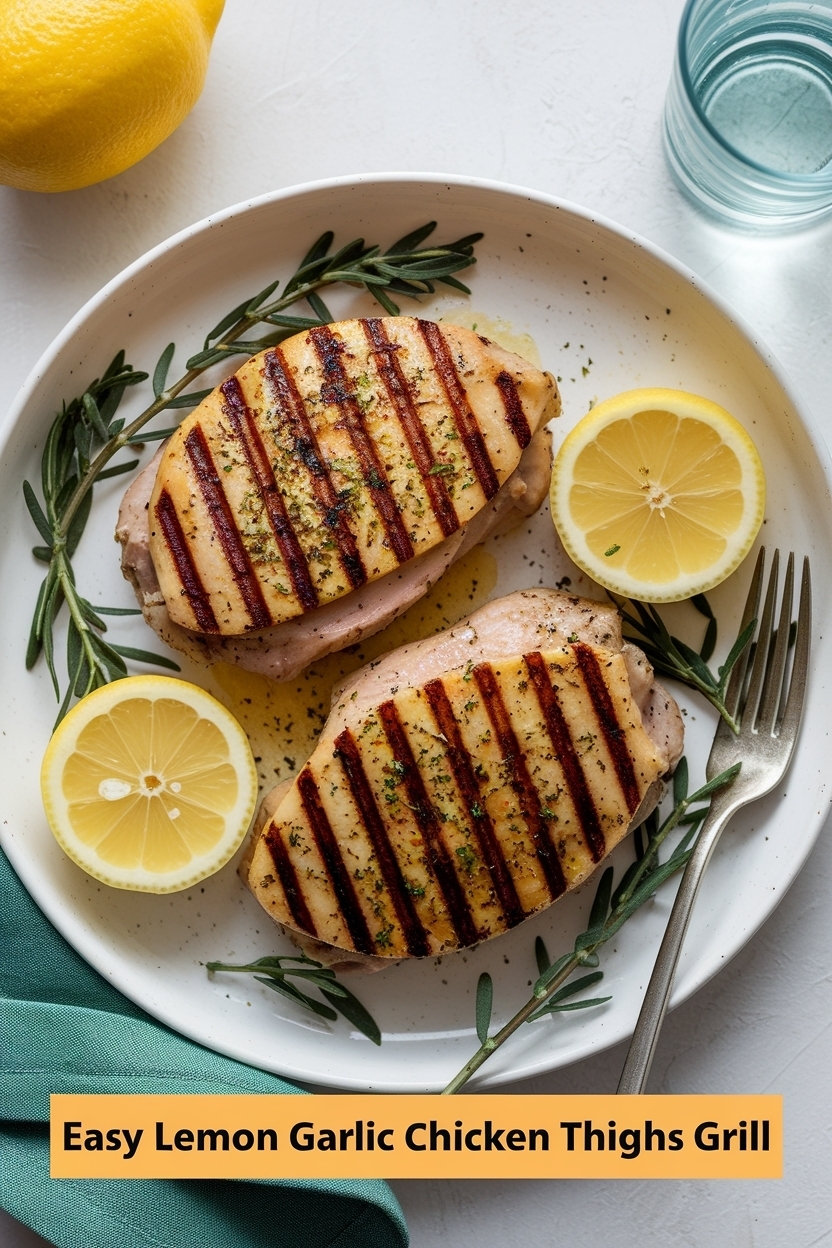 lemon garlic chicken thighs grill