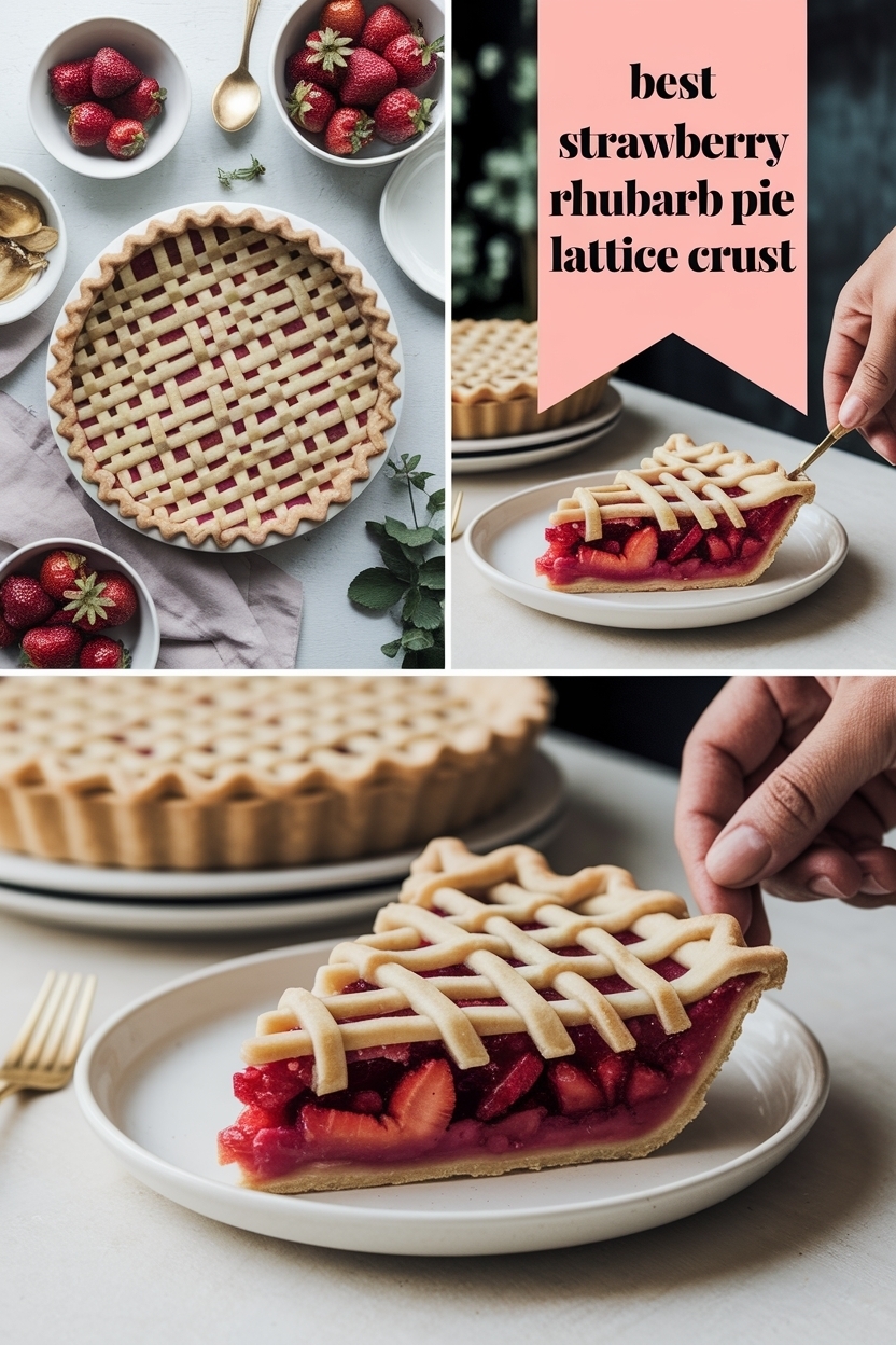 strawberry rhubarb pie lattice crust