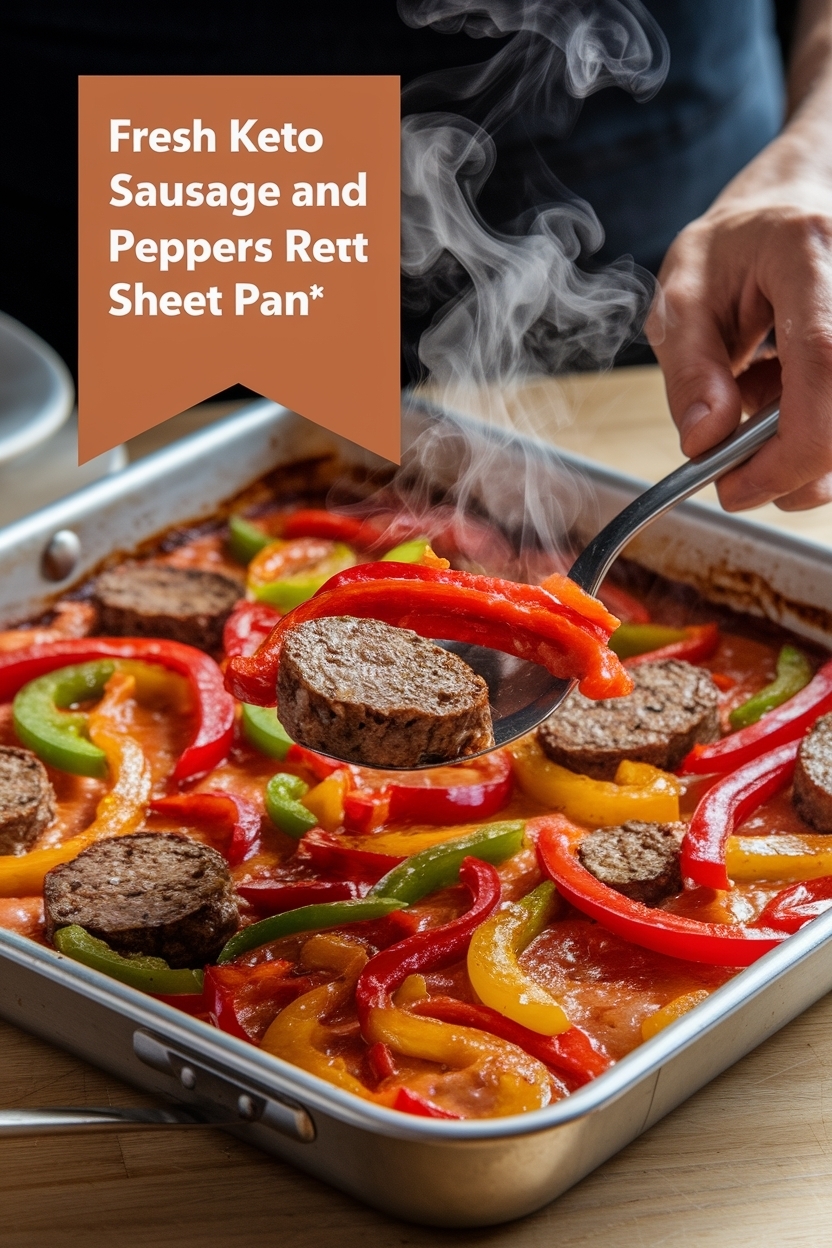 keto sausage and peppers recipe sheet pan