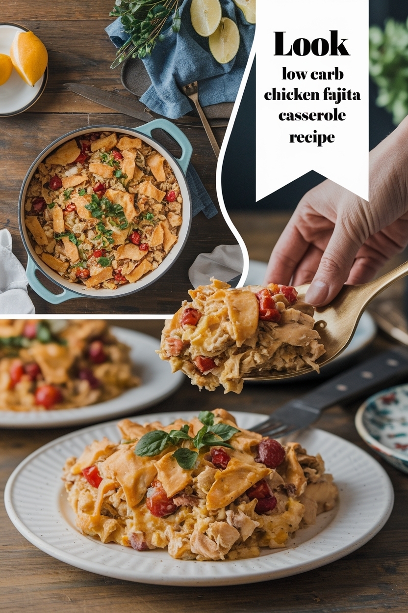 low carb chicken fajita casserole recipe