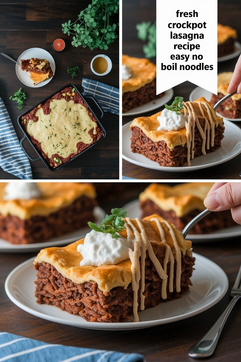 crockpot lasagna recipe easy no boil noodles