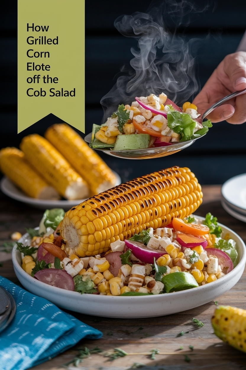 grilled corn elote off the cob salad
