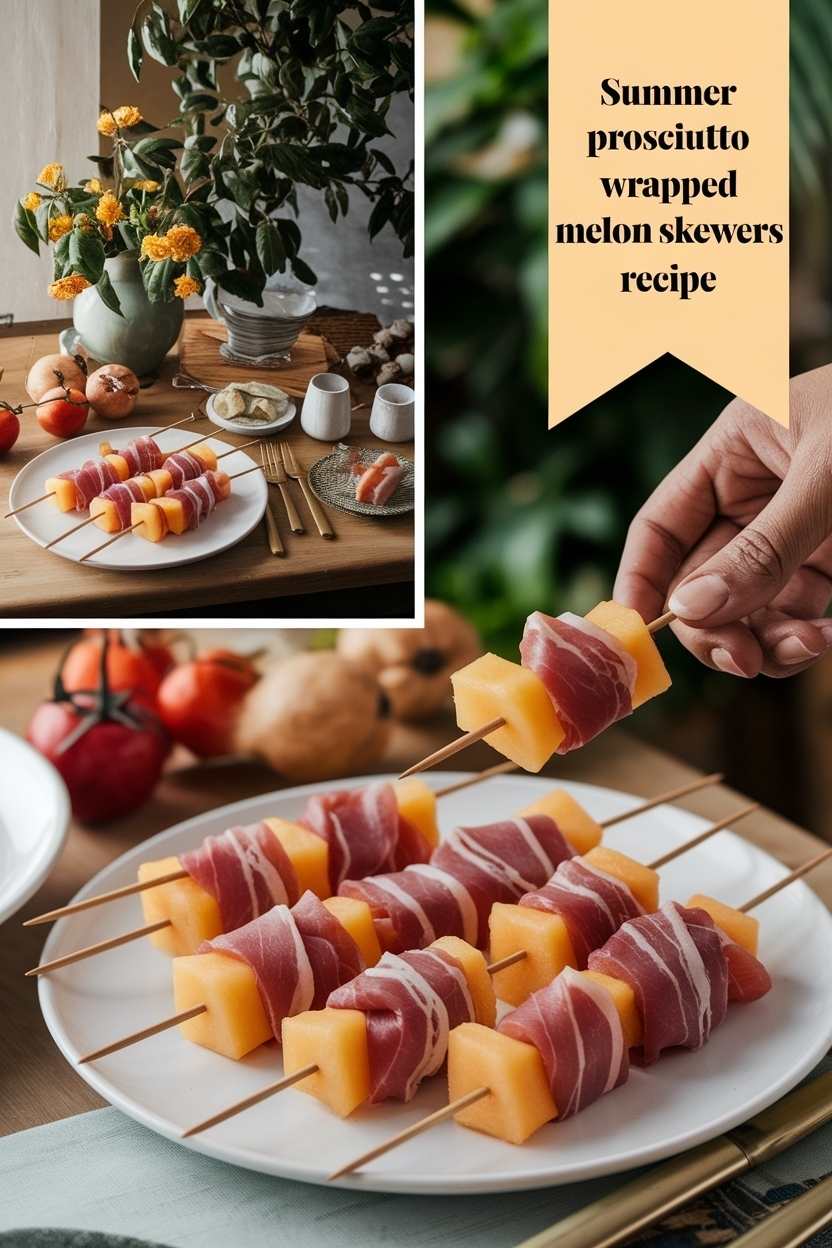 prosciutto wrapped melon skewers recipe