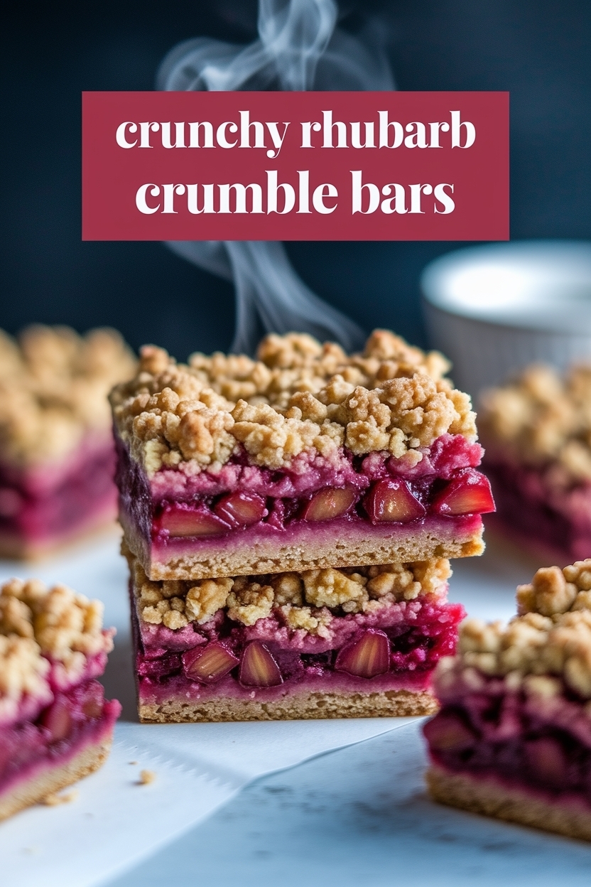 rhubarb crumble bars