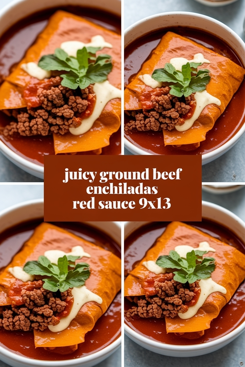 ground beef enchiladas red sauce 9x13