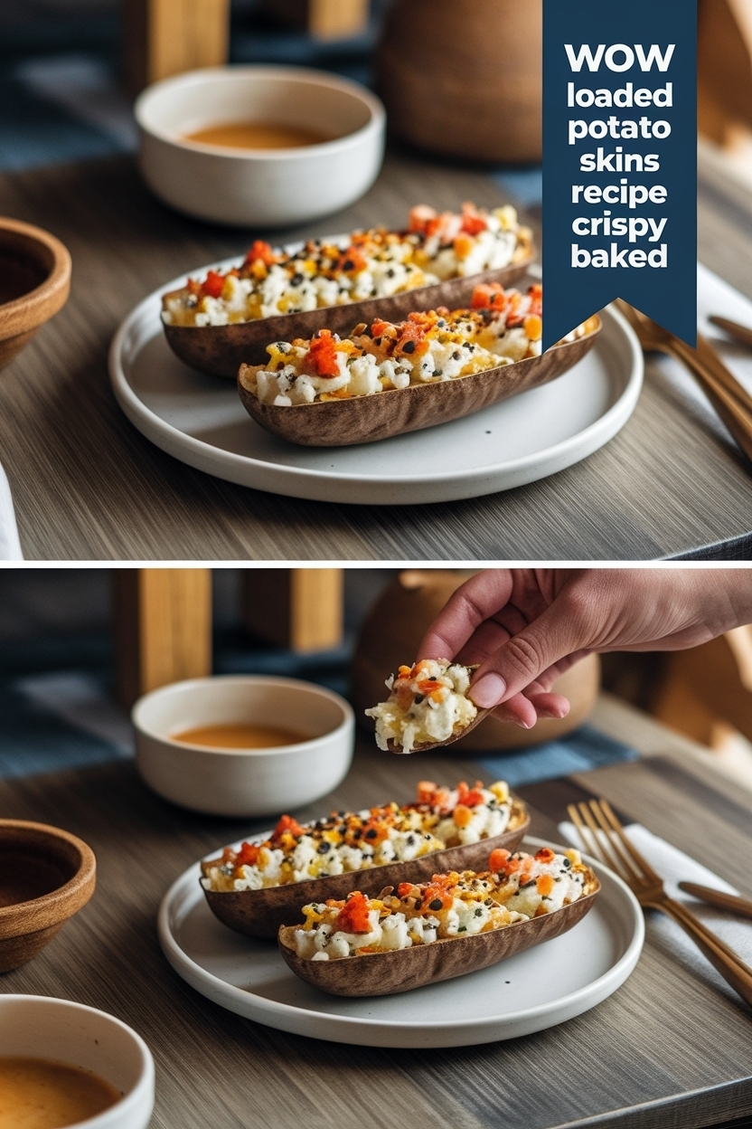 loaded potato skins recipe crispy baked