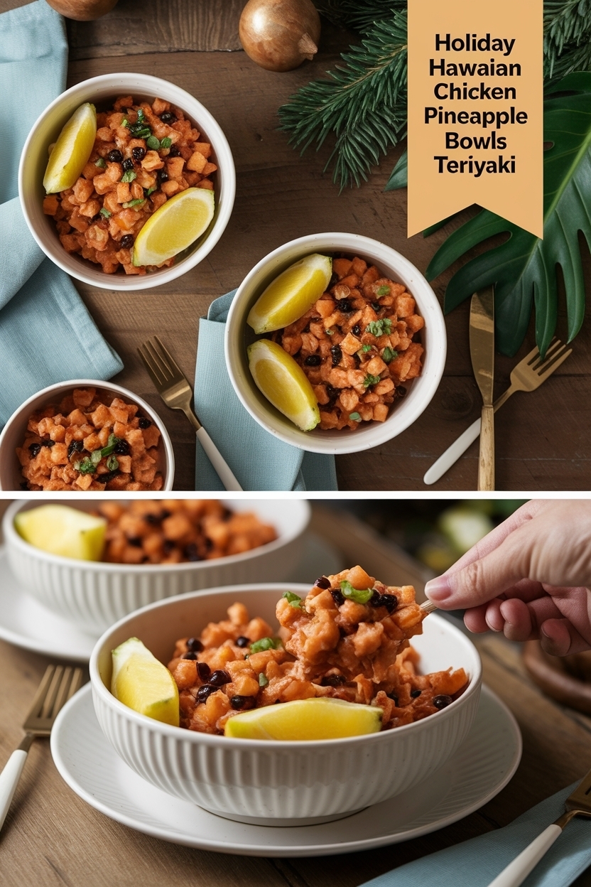 hawaiian chicken pineapple bowls teriyaki