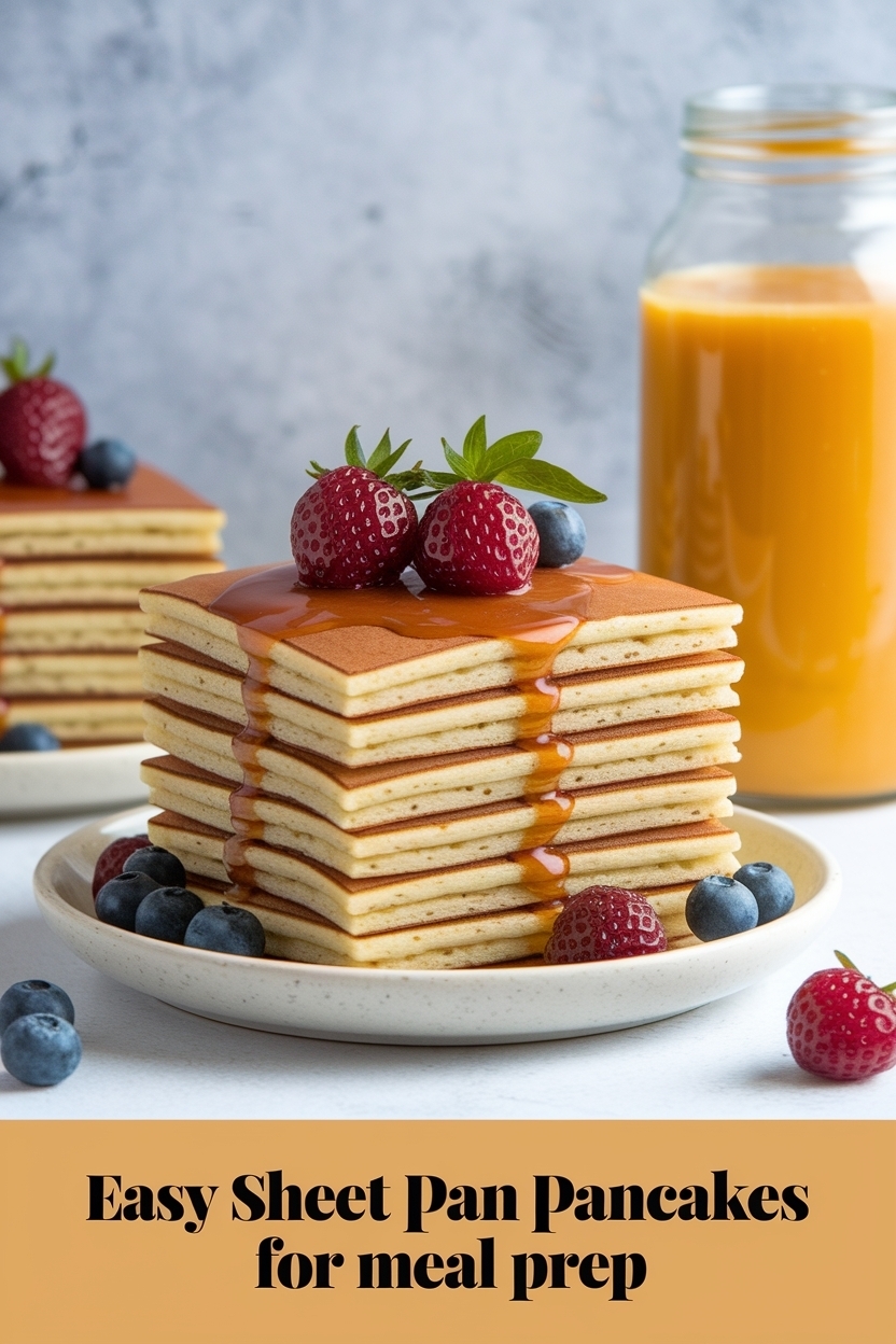 sheet pan pancakes for meal prep