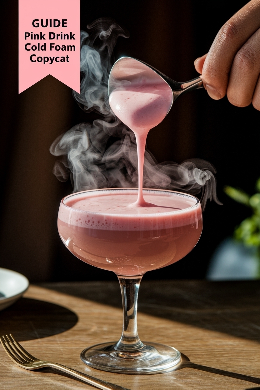 pink drink cold foam copycat