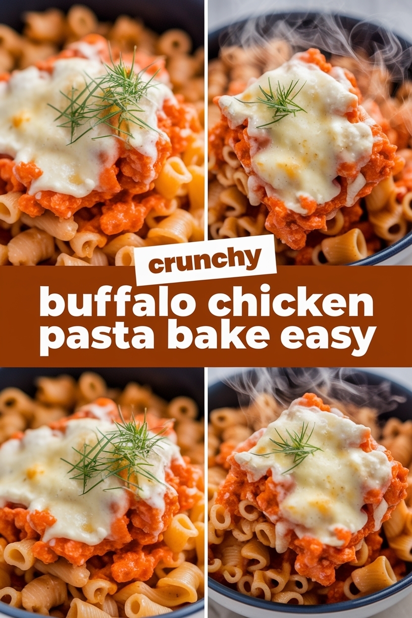 buffalo chicken pasta bake easy