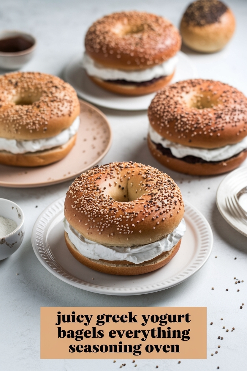 greek yogurt bagels everything seasoning oven
