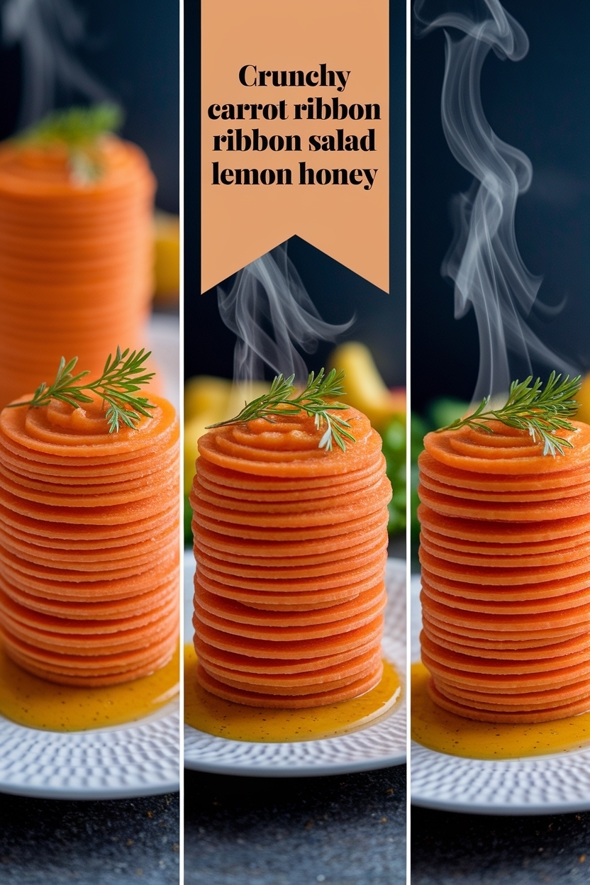 carrot ribbon salad lemon honey