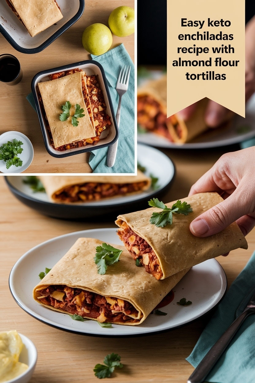 keto enchiladas recipe with almond flour tortillas