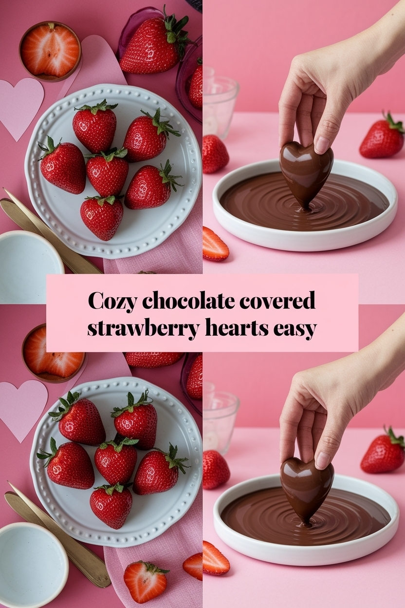 chocolate covered strawberry hearts easy