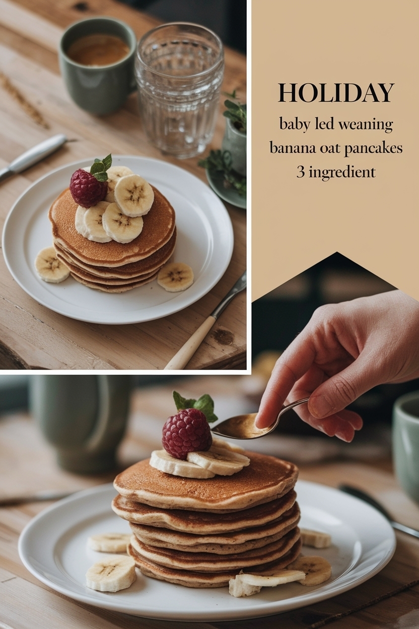 baby led weaning banana oat pancakes 3 ingredient
